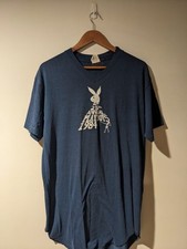 T-shirt grande blu 25° annuale Playboy 1984 vintage
