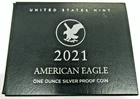 2021-S Proof American Silver Eagle in OGP w COA