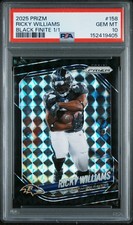 2025 Panini Prizm Ricky Williams Black Finite 1/1 One Of One PSA 10