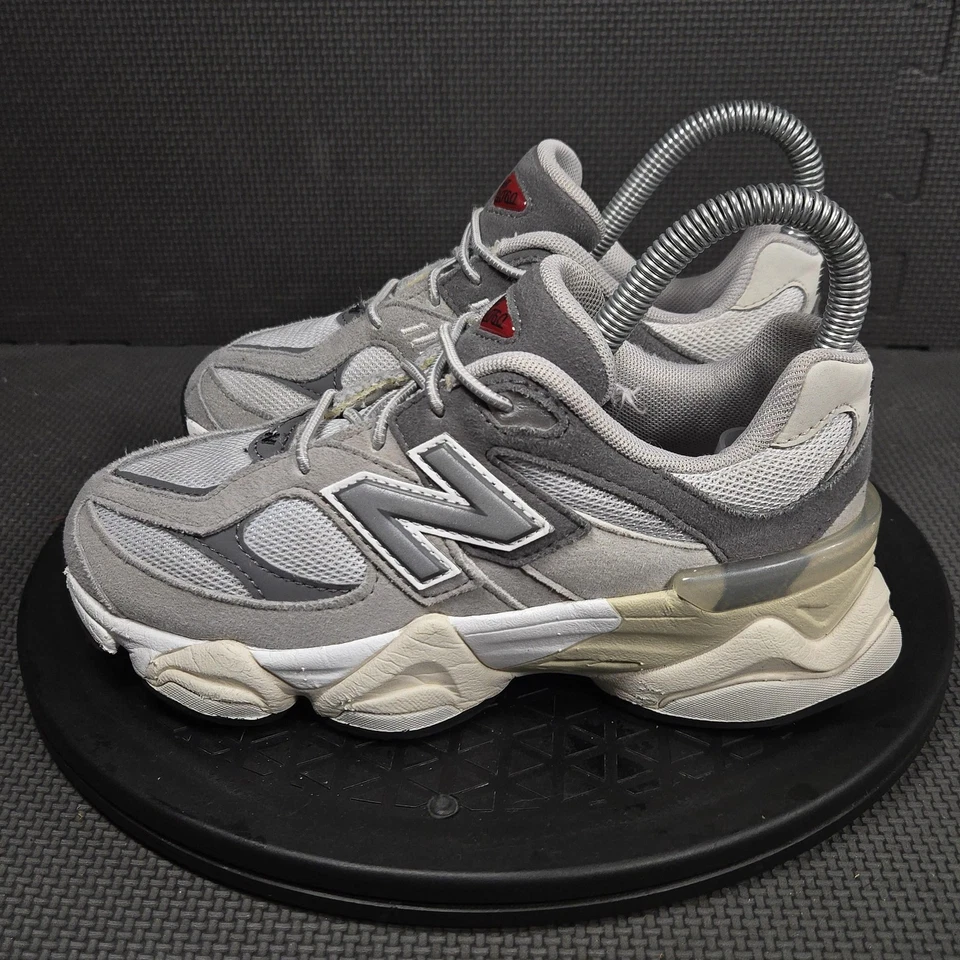 New Balance 9060 Zapatos Juveniles 2 Gris Blanco Gamuza Gruesas Tenis Informales Correr Foto 3 de 4
