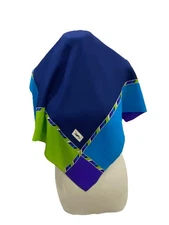 S22#Yves Saint Laurent Multicolore Silk  Scarf Square 28/27 Inch