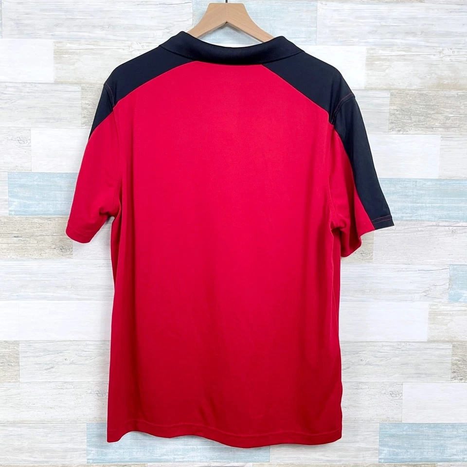 SAFEbuilt Lands End Tech Polo Rojo Negro Empleado Uniforme de Trabajo Para Hombres Grande Foto 4 de 4