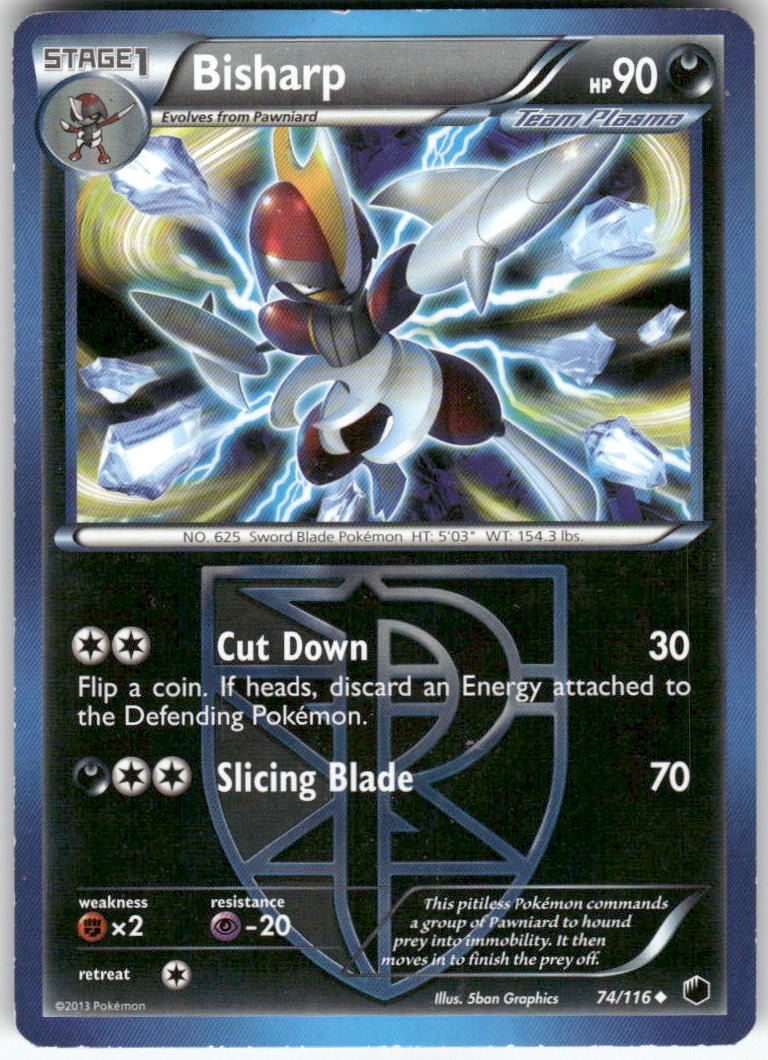 Bisharp 74/116 Uncommon Plasma Freeze Pokemon Near Mint