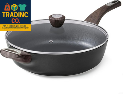 Nonstick Frying Pan Skillet with Lid, 12 Inch Large Deep Frying Pan, 5 Qt Non St
