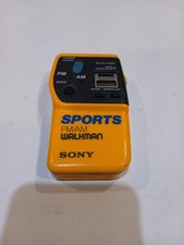 Sony SRF-9 Sports FM/AM Walkman with Solar Clock Tested Working