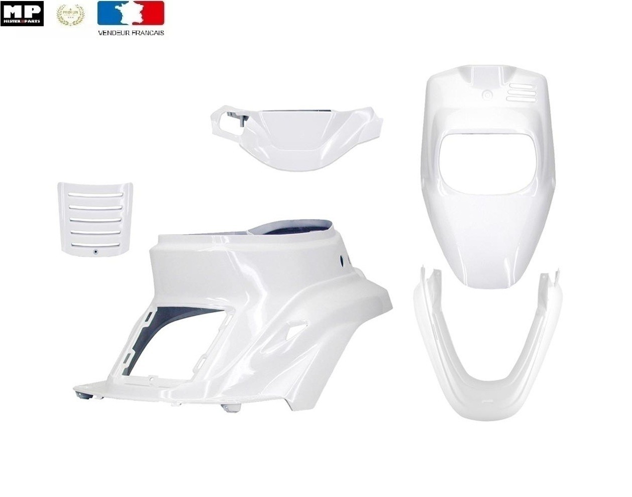 Carènes blanches MBK Booster 50 le style urbain idéal pour vos déplacements quotidiens 1999-2003