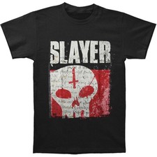 Camiseta para hombre Slayer Undisputed Attitude Skull grande negra