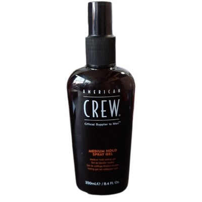 AMERICAN CREW   Medium Hold Spray Gel, 250 ml, Stylingspray für Männer, Sprühfes