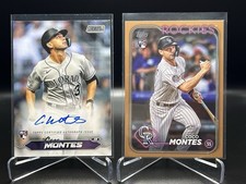 2024 Topps Chrome/Stadium Club Rookie Auto/Numbered Coco Montes Cards - ROCKIES