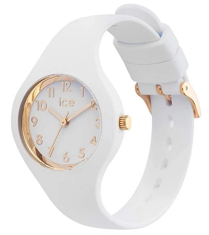 Ice-Watch ICE 015341 white gold extra Small Damenuhr Uhr XS neu Silikon weiß K18 - Bild 2 von 3