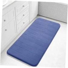 Long Bath Mat 44"x24", Super Soft Quick Dry Memory Foam 44" x 24" Navy Blue