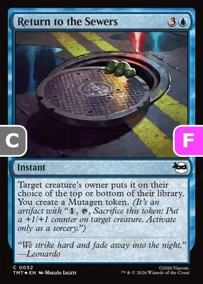 MTG Return to the Sewers Teenage Muntant Ninja Turtles Common Instant  *Foil* NM