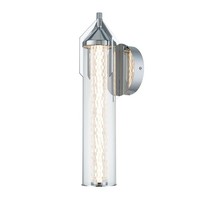 Badlampe Wandleuchte Led IP44 50.5 Cm Hoch Metall Glas In Chrom Vintage Design