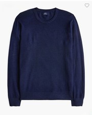 J. Crew Merino wool-blend crewneck sweater MSRP:110 Sz M DEEP NAVY NWT