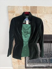 Iconic Thierry Mugler Vintage 1986  Green Sculptural Jacket