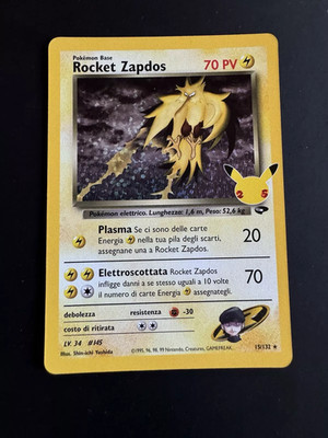 POKEMON KARTE ROCKET ZAPDOS GROSSE PARTY ITA 15/132