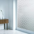  Privacy WIndows Film Rhombic Blurry Pattern Frosted Window Sticker for Bathroom