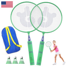 Joy Spot Joy Spot Kids Badminton Rackets Set Soft Grip Oversize Lightweight
