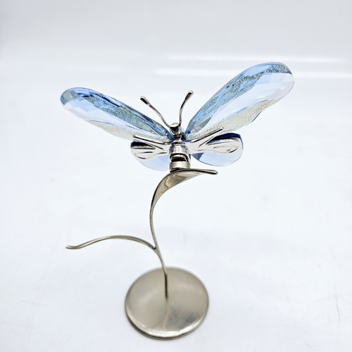 Swarovski Amalia Blue Paradise Butterfly Crystal Figurine 861935 in Box COA Base - Picture 5 of 9