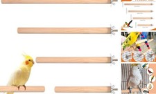Bird Perch Wooden Parrot Perchs Stand, 4PCS Parrot Perches Toys Wood Perches