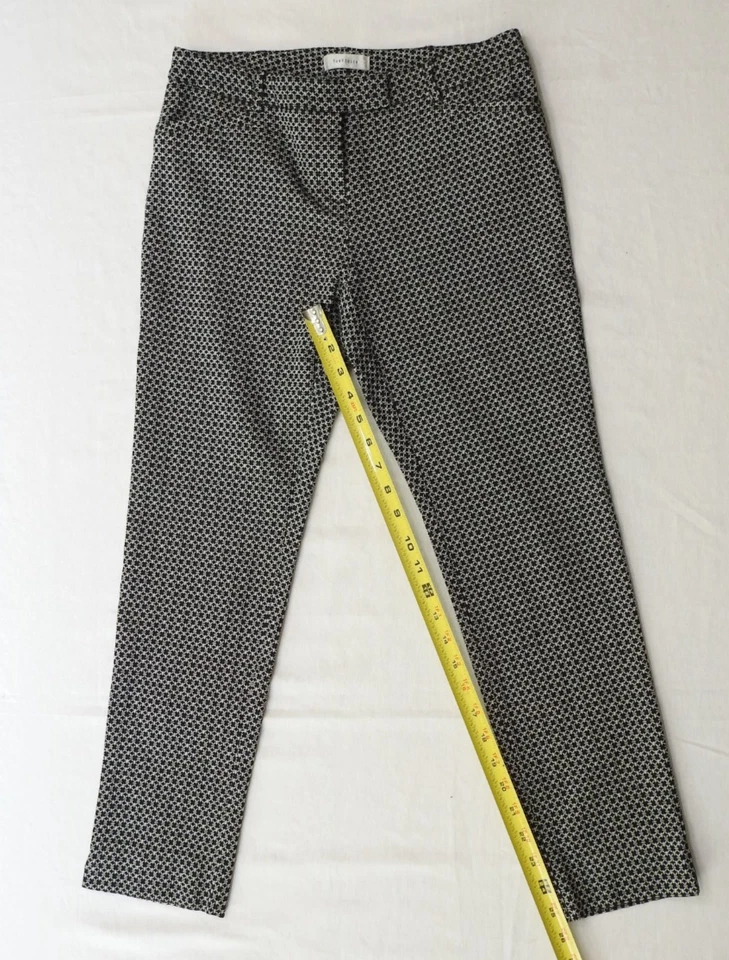 Women's Van Heusen Ankle Dress Pants Sz 6 Black Texture Flat Front Pockets - Image 3 of 4
