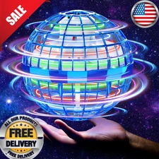 Flying Orb Ball 2025 - Cosmic Hover Globe Boomerang Hand Drone Toy (Blue)