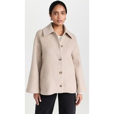 REFORMATION 'Rocky' Oversized Wool Shirt Jacket in Beige US LARGE NWT $298