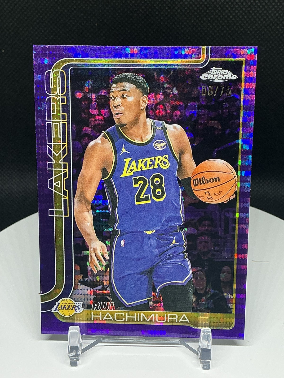 2025-26 Topps Chrome - Rui Hachimura #148 Purple Pulsar Refractor /75