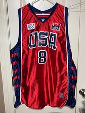 USA BASKETBALL OLYMPICS CARMELO ANTHONY #8 SEWN, STITCHED BASKETBALL JERSEY XL
