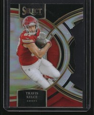 2023 Panini Select #150 Travis Kelce Black and Red Prizms Die Cuts