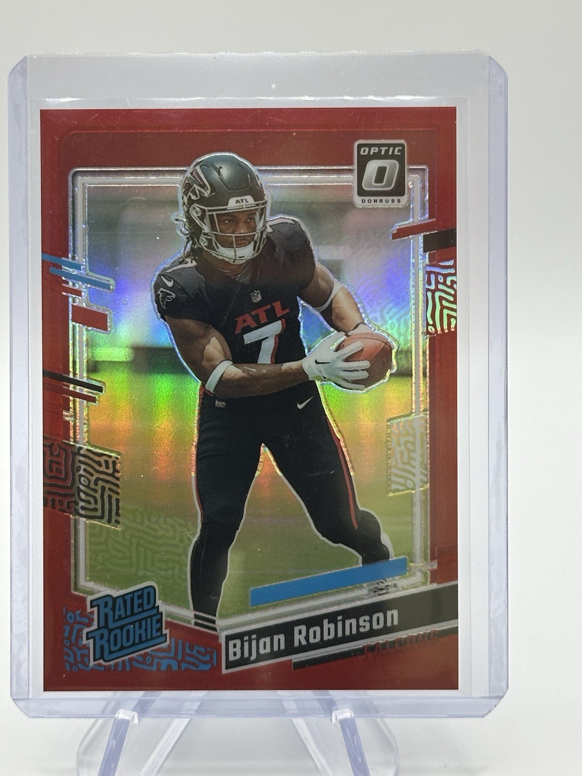 2023 PANINI DONRUSS OPTIC BIJAN ROBINSON RED PRIZM 36/99 #206 RATED ROOKIE RC
