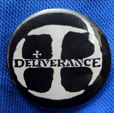 Vintage 1980s ''Deliverance'' Christian rock/metal pin that's very well preserved!
