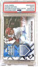 SHOHEI OHTANI 2022 Topps Signed Major League Material Autograph #/25 PSA Auto 10