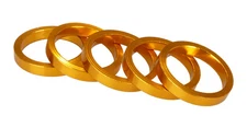 Bicycle BMX or MTB headset spacers for 1" threadless (SET of 5) 5mm - GOLD