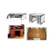 Woodcraft Project Paper Plan to Build Twin Tambor Roll Top Desk