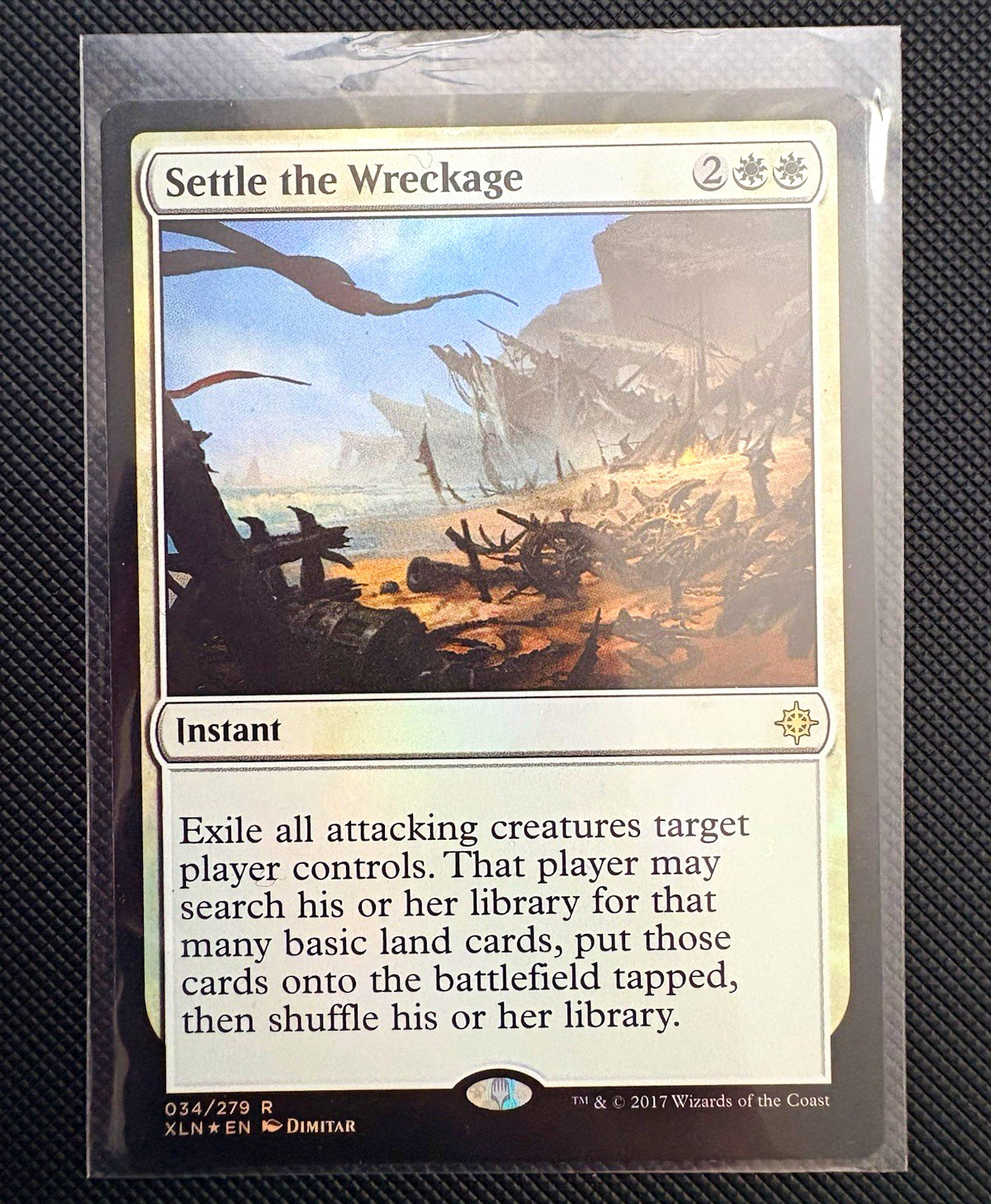 MTG Settle the Wreckage  034 Foil Rare White Instant English Ixalan