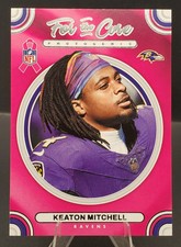 2024 Panini Photogenic Keaton Mitchell For The Cure #FTC-KMI Ravens