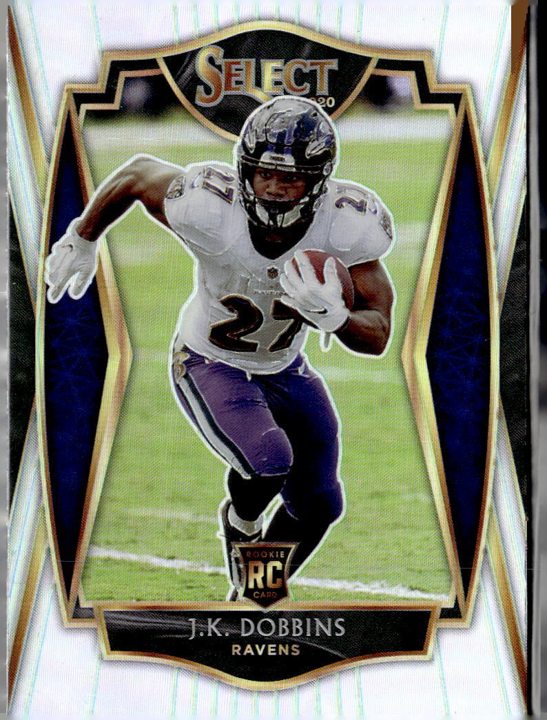 2020 Panini Select #152 J.K. Dobbins Silver Prizm Premier Level Rookie Ravens