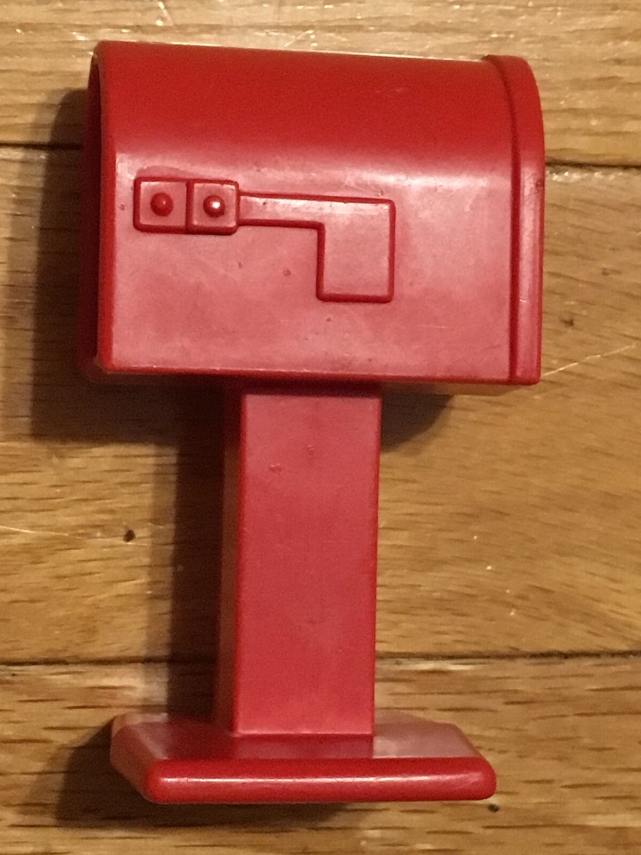 MICKEY MOUSE Clubhouse Red MAILBOX 1976 Hasbro vintage 3 inches