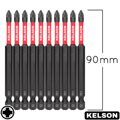 10 X SabreCut SCPZ189_10 89mm PZ1 Magnetische Schlagschrauber Bit Set Pozidrive