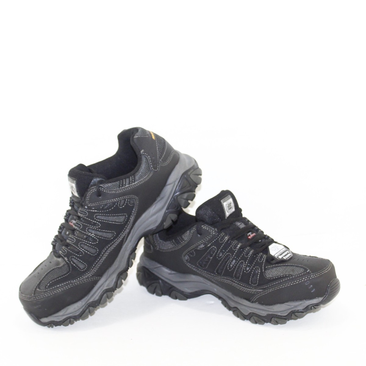 SKECHERS WORK mens lace up work shoes size 8.5 W black