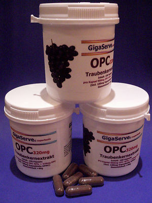 OPC 300 Vegi Kapseln 900mg (320mgOPC) Traubenkernextrakt plus Vitamin C vegan