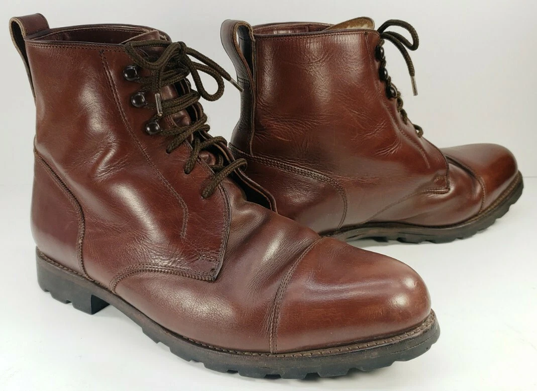 Bottes habillées marron à lacets bout bonnet doublées de mouton Ludwig Reiter États Unis 10 M Autriche