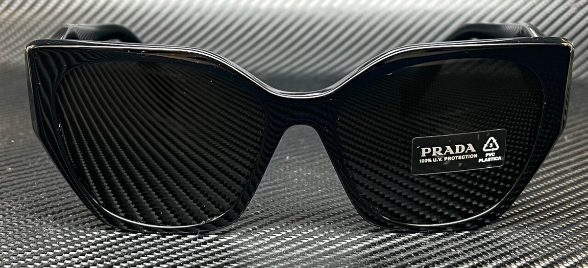 極美品 PRADA サングラス PR19ZSF 1AB5S0 56 Prada Sunglasses PR19ZS 1AB5S0 55mm Black / Dark Grey Lens