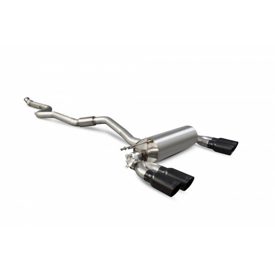 Scorpion 3.15"" Cat-back Valved Exhaust system + Black Tips BMW M2 F87 Non-GPF