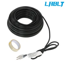 LABLT 140 Feet Easy To Install Heat Tape Roof Heat Cable Snow De-icing Kit 8W/FT