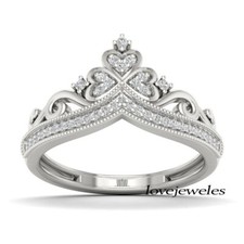 Lab-Created 2.50CT Round Cut Diamond Wedding Crown Ring 14K White Gold Finish