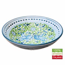 Bettini Deruta | Insalatiera Ciotola Deruta Arabesco Verde Ceramica Dipinta Mano