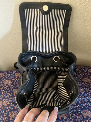 Classy KATE SPADE Black Soft Pebbled Leather Flap/Zippered  display picture 1