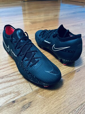 New Nike Phantom GT2 Pro FG Cleats Black Smoke Grey Mens Size 6.5 DA4432-001
